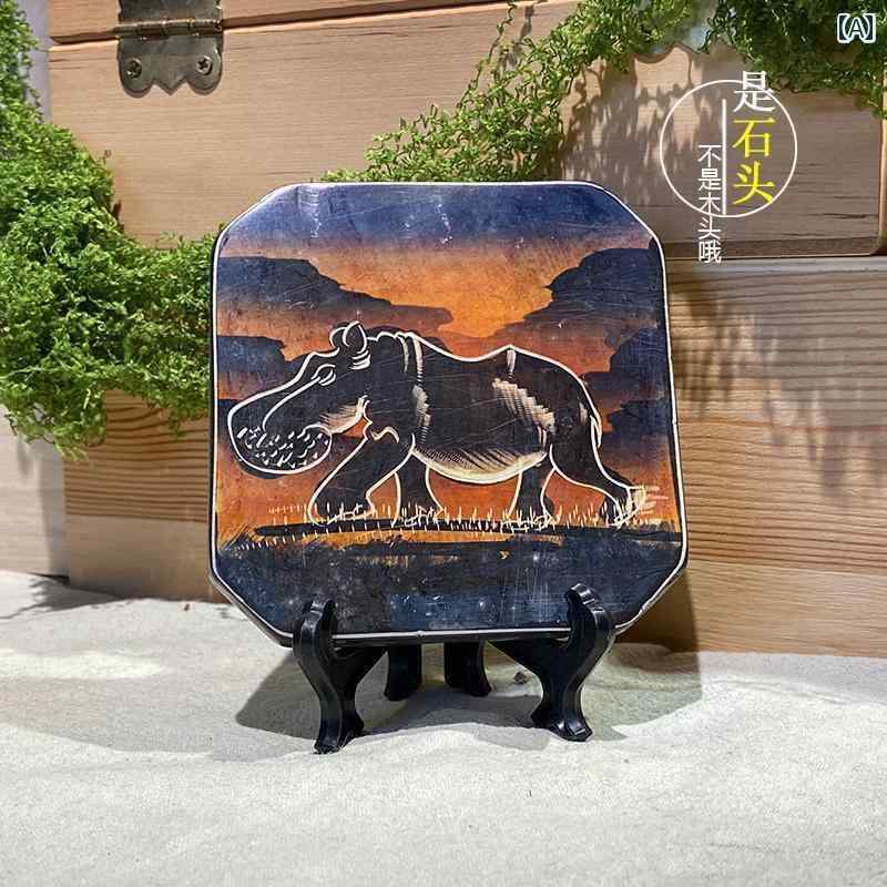 アンティーク 雑貨 飾り アフリカの 特産の小 皿 ケニアの 石鹸 石の 小さい 飾り 棚の 装飾的なの ボ..