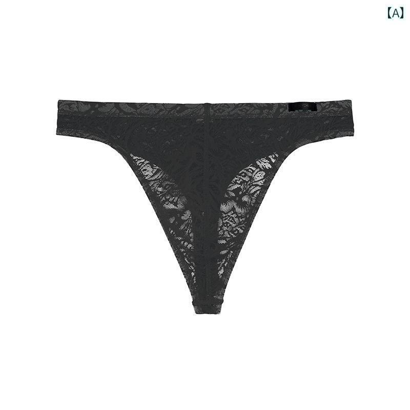 メンズ Tバック パンツ フランスの HOM メンズ T バック レース 下着 ローウエスト 夏 薄型 スタイル ..