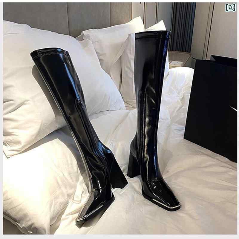 ハイ ブーツ レディース おしゃれ 2024秋冬 ケン ダル ジェンナー 風 ブーツ レディース ハイヒール パ..