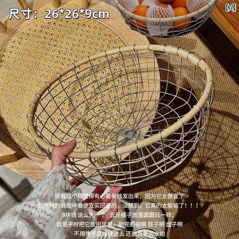 便利な 収納 バスケット ボックス イン スタイル アイアン バスケット フルーツ シンク 収納 キッチン ホーム 野菜 ラタン ラック バス ルーム