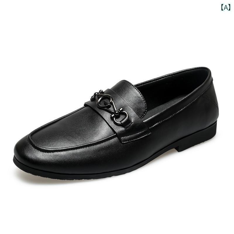メンズ ローファー 靴 韓国 秋 メンズ レザーシューズ で 万能な メンズカジュアル シューズ 英国 風の な ワン ステップ 通気性 モカシン