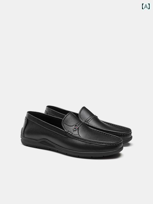 メンズ ローファー 靴 Aokang メンズシューズ 2025 春 軽量 ビジネス カジュアル モカシン 通勤 メンズ レザーシューズ