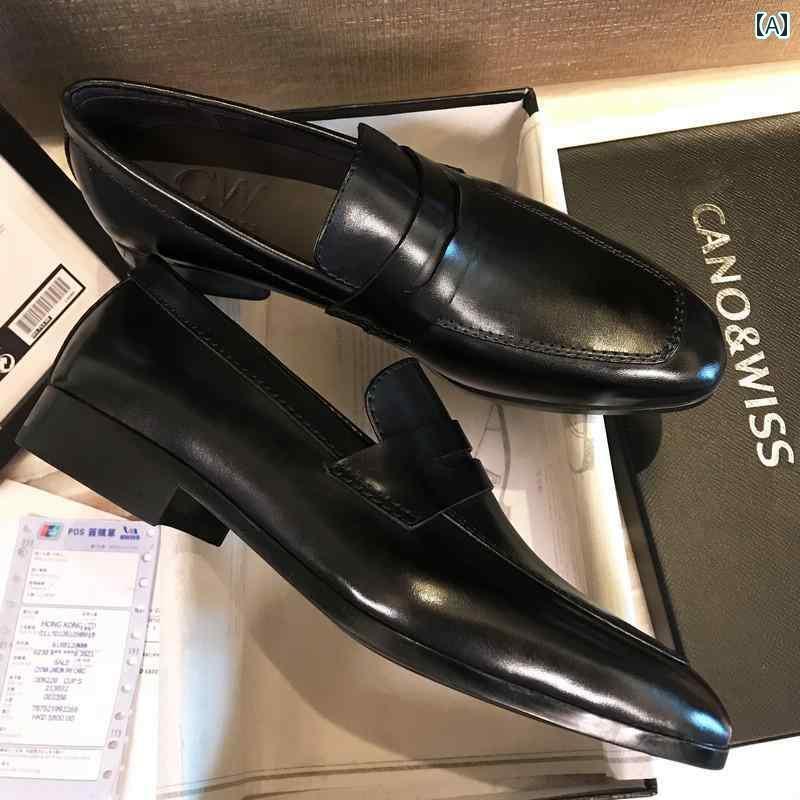 メンズ ローファー 靴 秋冬 ローファー メンズ 革 シューズ 英国 風 フォーマル 結婚式 スリッポン カジュアル 厚底 ビジネス ゆったり