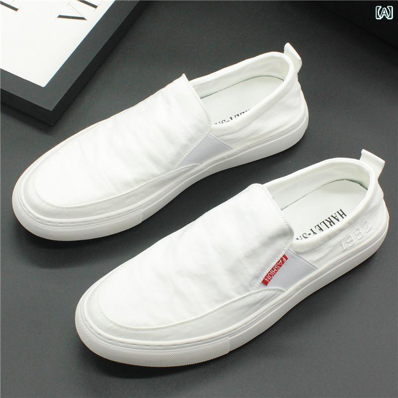 メンズ ローファー 靴 メンズ 夏用 通気性 2025 キャンバス シューズ カジュアル スニーカー スリッポン ローファー
