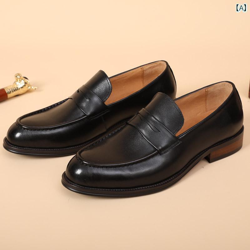 ローファー カジュアル おしゃれ メンズビジネス カジュアル レザーシューズ スリッポン ローファー 革 秋 英国 高級 フォーマル ウェディングシューズ