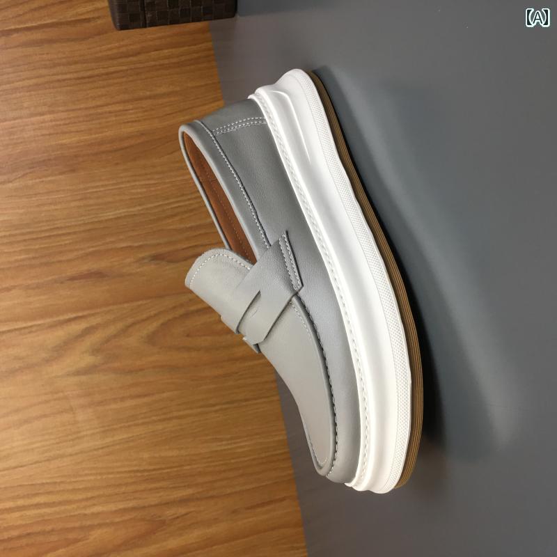 ローファー カジュアル おしゃれ 2025夏 トップレイヤー 牛革 レトロ カジュアル シューズ メンズ ローカットシューズ スリッポン ローファー