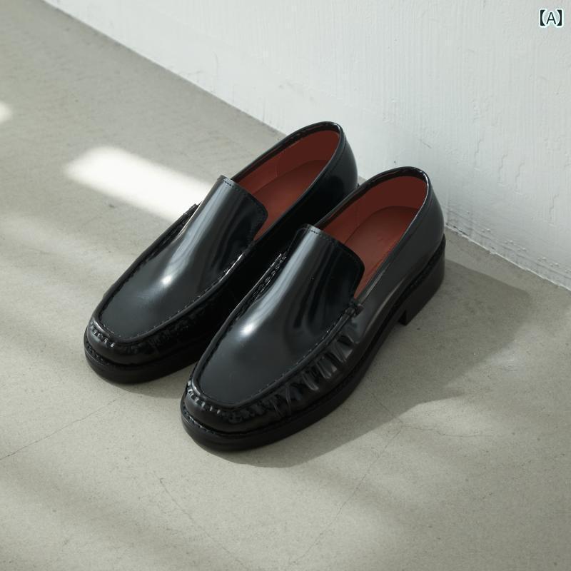 ローファー カジュアル おしゃれ SINONOME イタリア トップ 層 牛革と シープスキン ライニング マット クラシック メンズ ローファー