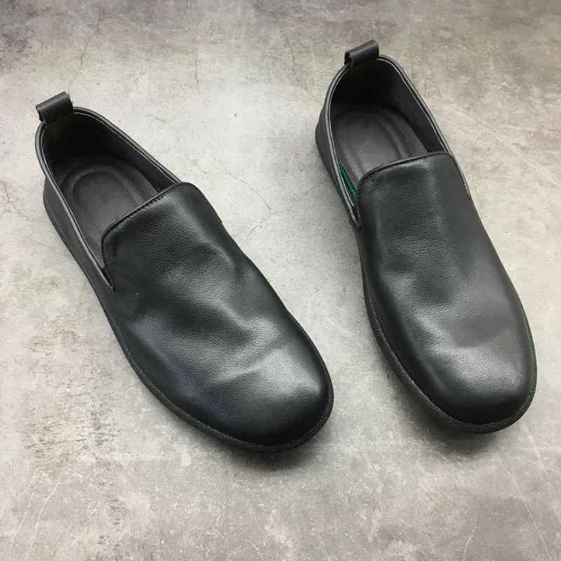 メンズ モカシン カジュアル シューズ 終了 注文 革 牛革 メンズ モカシン ソフトレザー ソフト ソール 通気性 単層 レザーシューズ な 運転 靴