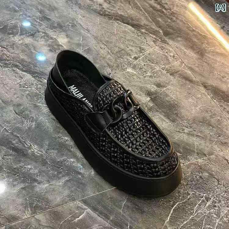 カジュアル シューズ 男性用 55168 メンズ 革 編み込み メッシュ サンダル カジュアル コンフォート メンズシューズ ビジネス 商品 高級