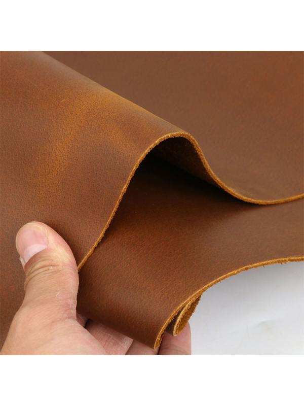 レザー 材料 クラフト DIY 黄 褐色の ホース レザー 2 mm 厚の 硬質 牛革 革第一層 DIY ハンドブック ..