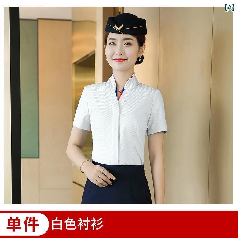 レディース 事務服 ユニフォーム スチュワーデスの 制服 四川 航空 学院 プロ スーツ 女性 フロント デ..
