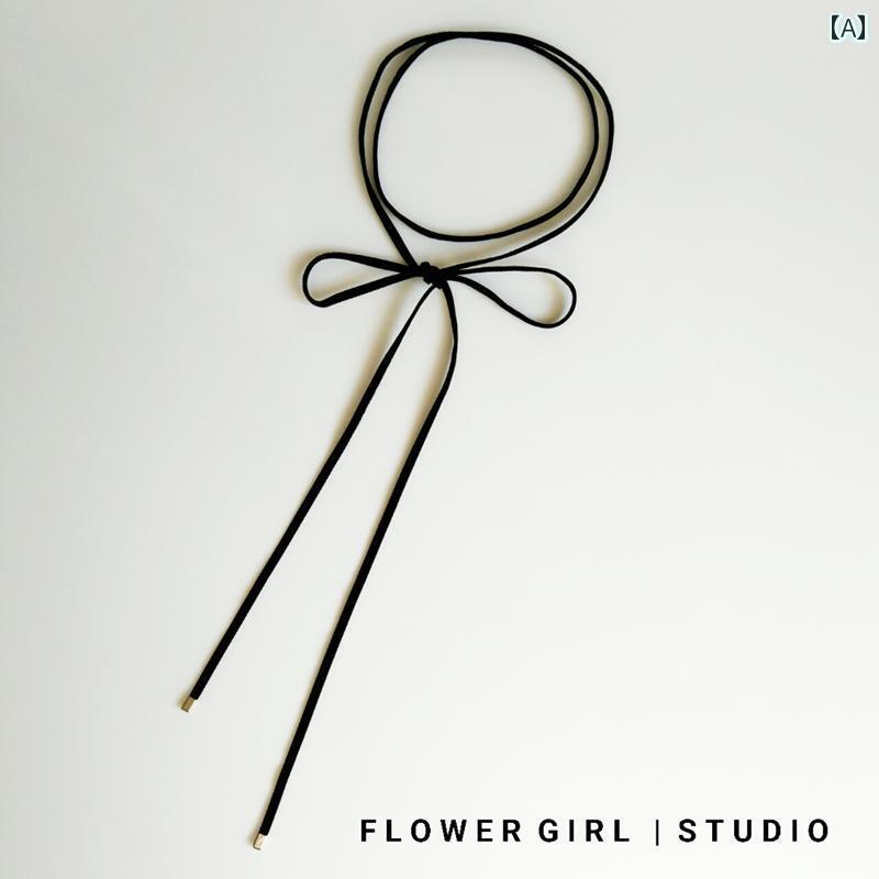 ネック アクセサリー 首輪 ストラップ チョーカー ブラック シンプル レース 鎖骨 チェーン低 刺激性 バックル レス ネックレス 首輪 首 飾り ネック