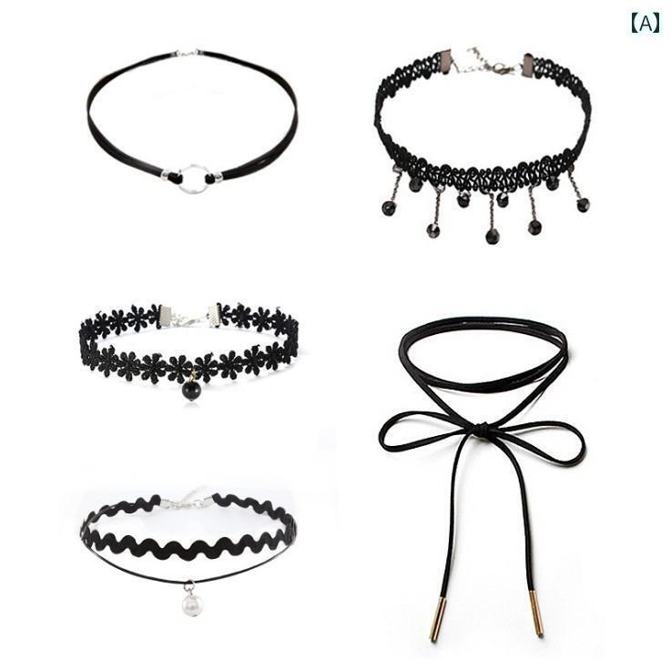 ネック アクセサリー 首輪 女性用 ネックレス 15個 魅惑的 鎖骨 短くて 万能な ネック アクセサリー ストラップ