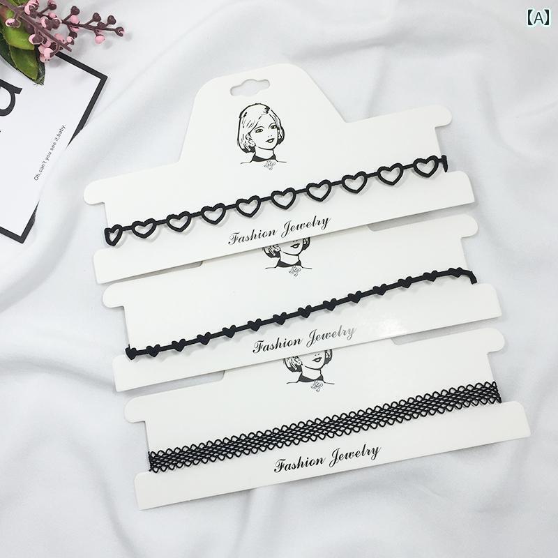 ネック アクセサリー 首輪 鎖骨 チェーン レディース 高級 シンプル ネックレス チョーカー ブラック ネック アクセサリー ショート ロープ ストラップ