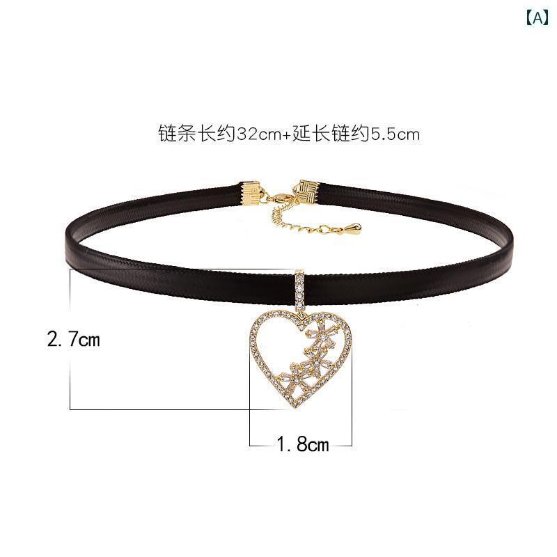 ネック アクセサリー 首輪 ネック チェーン レディース新 黒 秋冬 ネックレスの 首輪 愛の ストラップ アクセサリー ハイエンド ショート 鎖骨