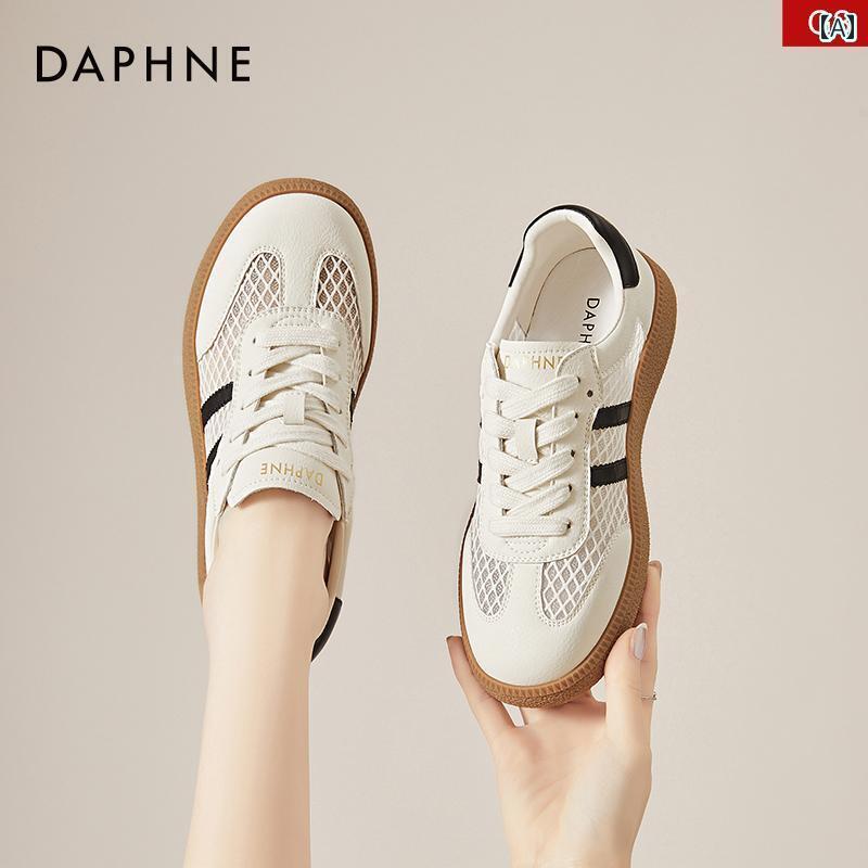レディース カジュアル ウォーキング シューズ ダフネ メッシュデ クサン シューズ レディース 通気性 夏 2025 カジュアル ホット スタイル 薄型 スポーツ ホワイト