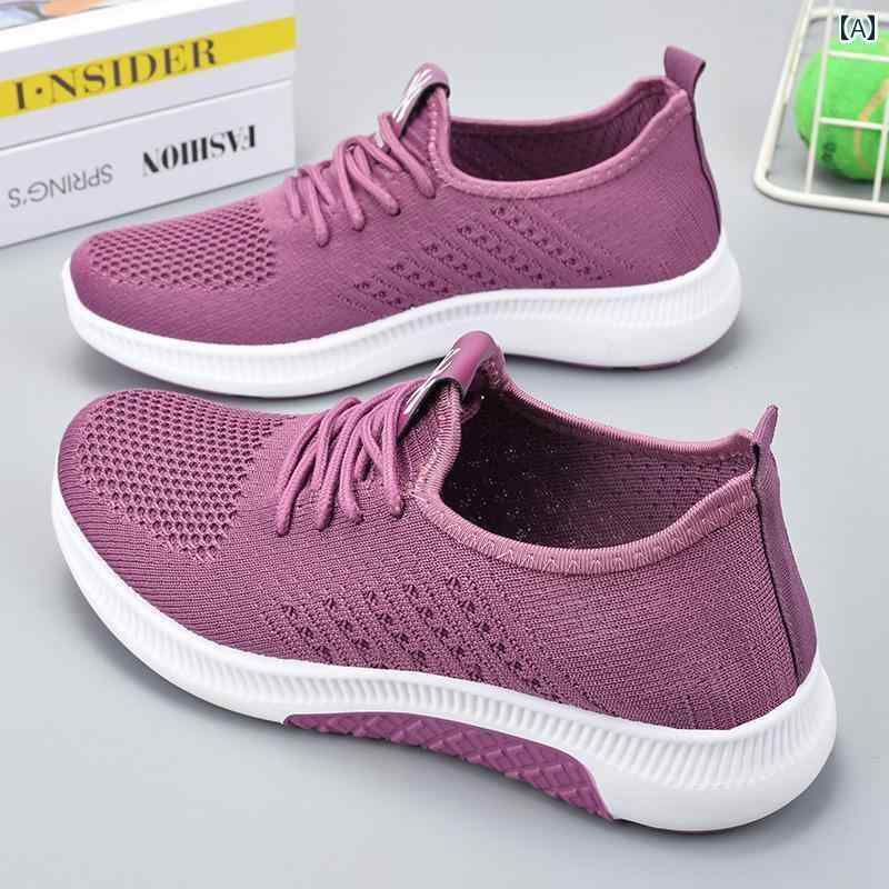 レディース カジュアル ウォーキング シューズ 春秋 古風 布 靴 レディース シングル シューズ ソフト ソール 滑り止め マザーズ カジュアル 軽量 フラット 底 レディーススポーツ