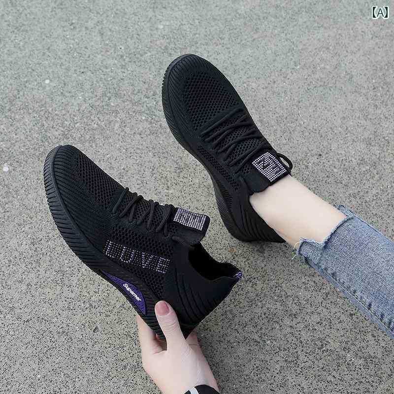 レディース カジュアル ウォーキング シューズ 古風 布 靴 レディース 黒の 柔らかい 底の キッチン 滑り止めの 母の 仕事の 運動靴は 長 時間 立っても 疲れにくい 仕事用です