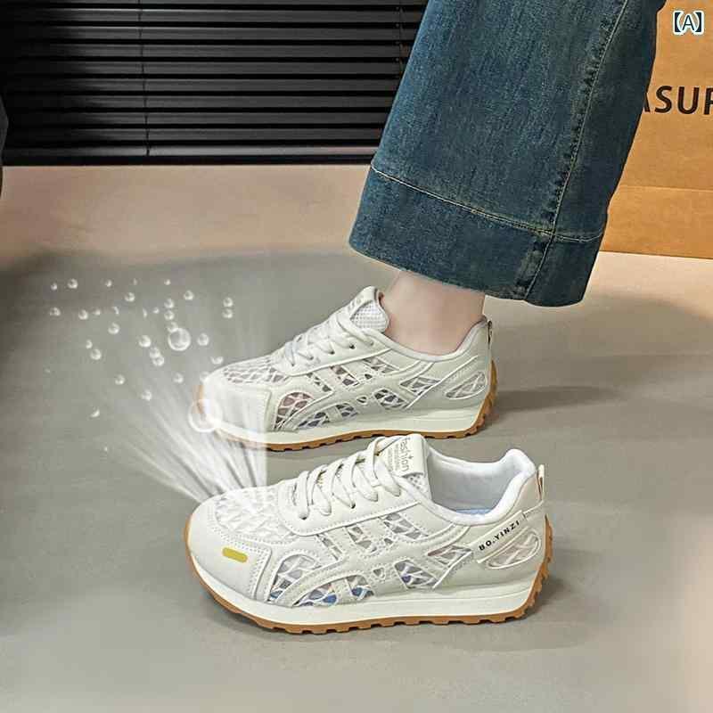 レディース カジュアル ウォーキング シューズ スポーツ シューズ レディース フォレストガンプ 2025夏 メッシュ 通気性 軽量 ランニング レディースカジュアル