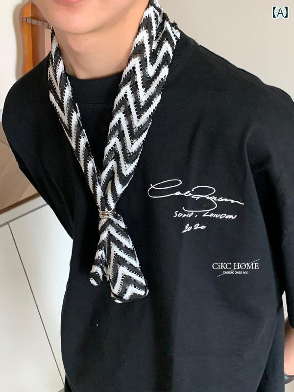 スカーフ メンズ おしゃれ の 装飾 シルクスカーフ スーツ メンズ レディース向け ハイエンドの 黒と ..