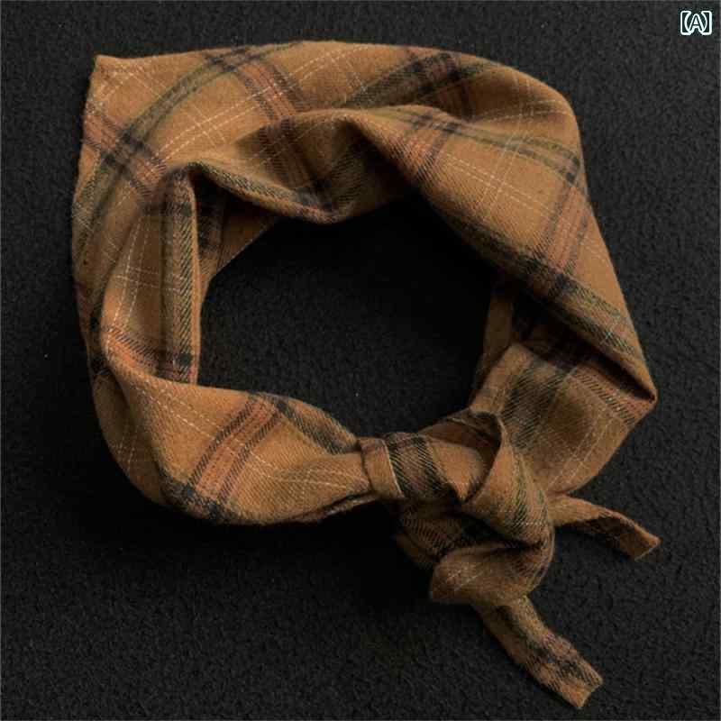 メンズ スカーフ スタイリッシュ 男女兼用の アメリカン コーヒー 色の 三角 スカーフ ネック おしゃれ..