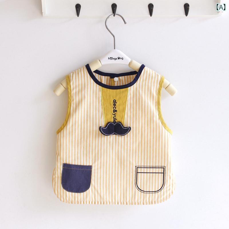 子供用 エプロン キッズ カバーオール 子供用 エプロン 綿 防水 ベビー よだれかけ 米 袋 ノースリーブ..