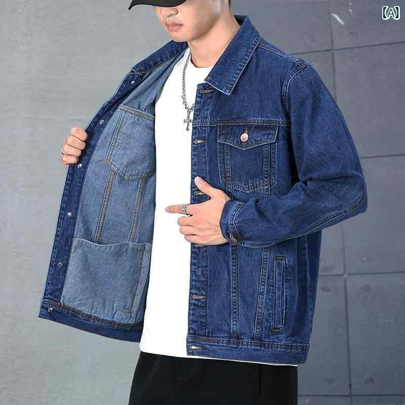 デニムジャケット シャツ デニムジャケット メンズ 春秋 2025 ゆったり カジュアル ワークウェア 秋 トップス
