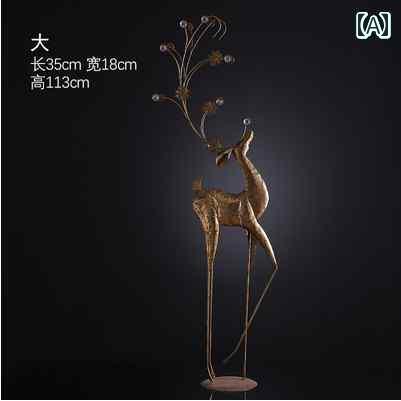 楽天北摂軽太郎便韓国っぽ 雑貨 アクセサリー アメリカ レトロ ライト 高級 ディア フロア デコレーション 衣料 品 店の 窓 リビング ルームの テレビの 横の 入り口の 大きい 装飾品