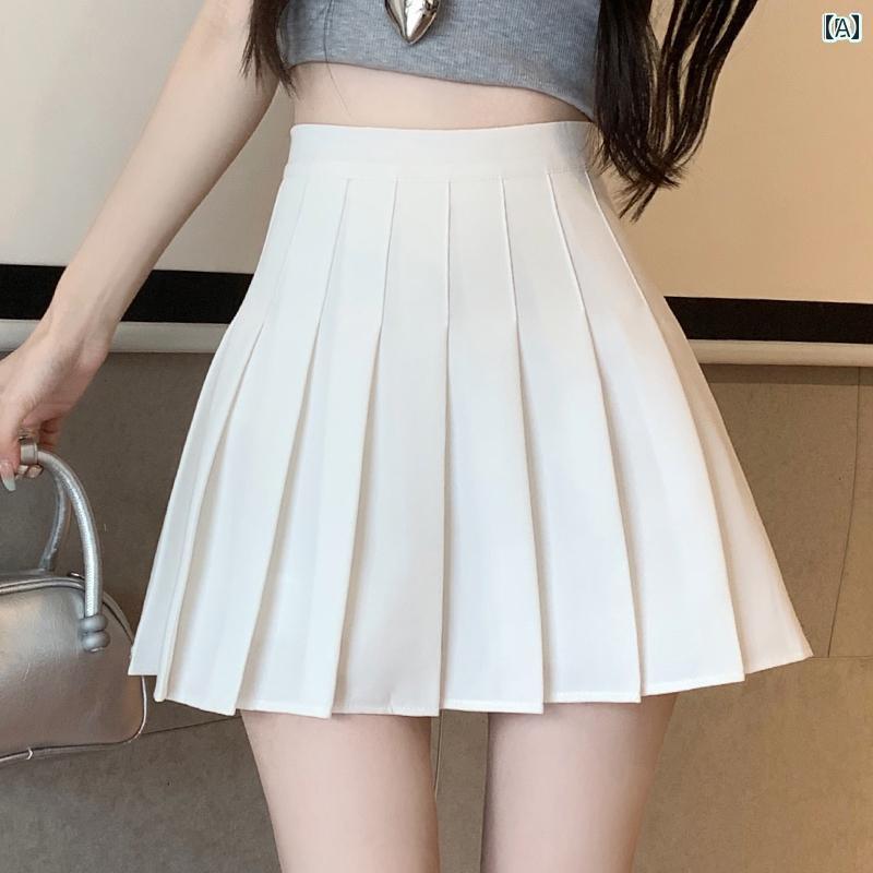 春秋 ボックス プリーツ スカート スーツ プリーツスカート スカート レディース 夏 2025 aライン ハイウエスト ショート ハーフ アンブレラ パンツ