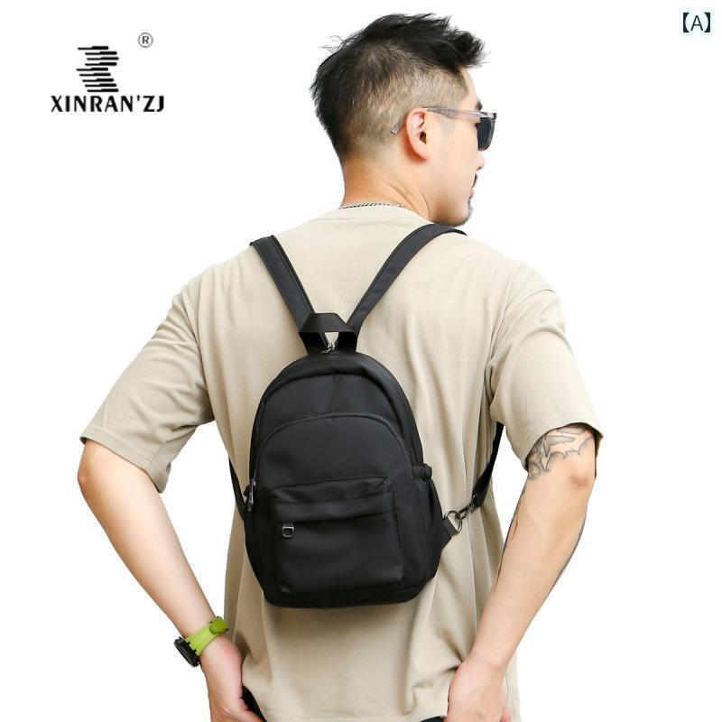 便利 メンズバッグ 2way 3way 多機能 デュアル メンズカジュアル スモール バック パック 通勤 チェス..