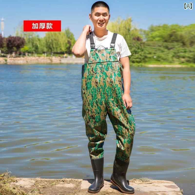 ウェーダー 長靴 フィッシング 貯水 池 ウェーディング パンツ 半身 ワンピース 全身 防水 魚 捕り 革 フォーク レインコート レインパンツ レインブーツ...