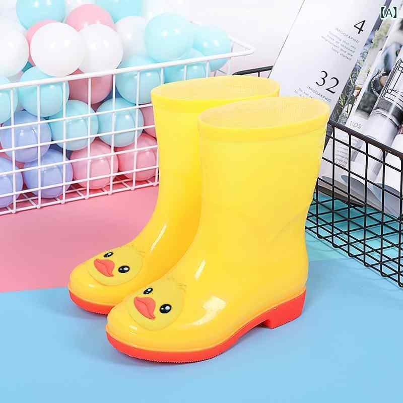 キッズ用 レインブーツ 長靴 子供用 レインブーツ 女の子 学生 中大 サイズ 滑り止め 男の子 腱 底 お..