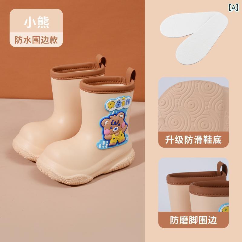 キッズ用 レインブーツ 長靴 EVA 子供用 レインブーツ 滑り止め 防水 かわいい 幼児 ベビー 男の子 女..