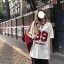 レディース バスケットボール スタイル チャイナ 風 Tシャツ Vネック 半袖 スポーツ カジュアル ゆったり 機能的な 綿 トップ 野球 ジャケット 男女