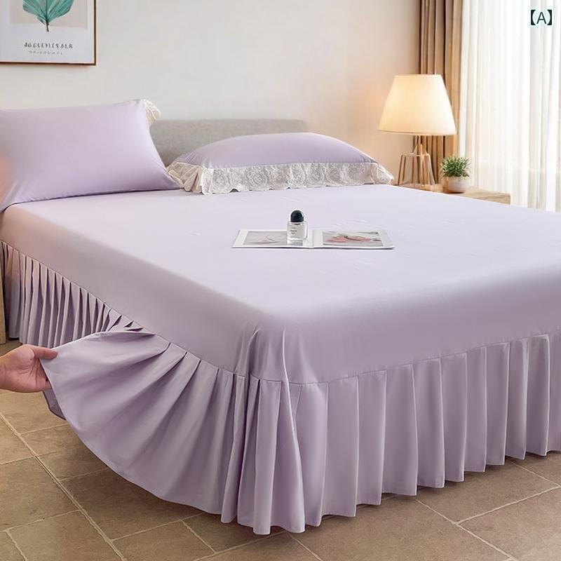 ベッド スカート カバー 綿 ベッド スカート シングル ピース 100 % コットン ベッドスプレッド 2025年 オール シーズン 対応 ユニバーサル シーツ ヘム 付きで 醜い 裾を カバー 女性用