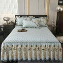 ベッド スカート カバー 糸 染め レース キルティング ベッド スカート 3点 セット 二 重層 コットン エッジ 厚手 aA クラス ママと ベビー グレードの 4 シーズン ベッドスプレッド シングル ピース