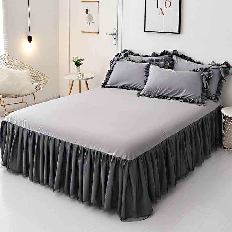 ベッド スカート カバー 韓国 プリンセス レース ウォッシュ シルク ベッド スカート ワンピース 夏 冷感 裸 スリープ シルキー 15 m 18 ベッドスプレッド