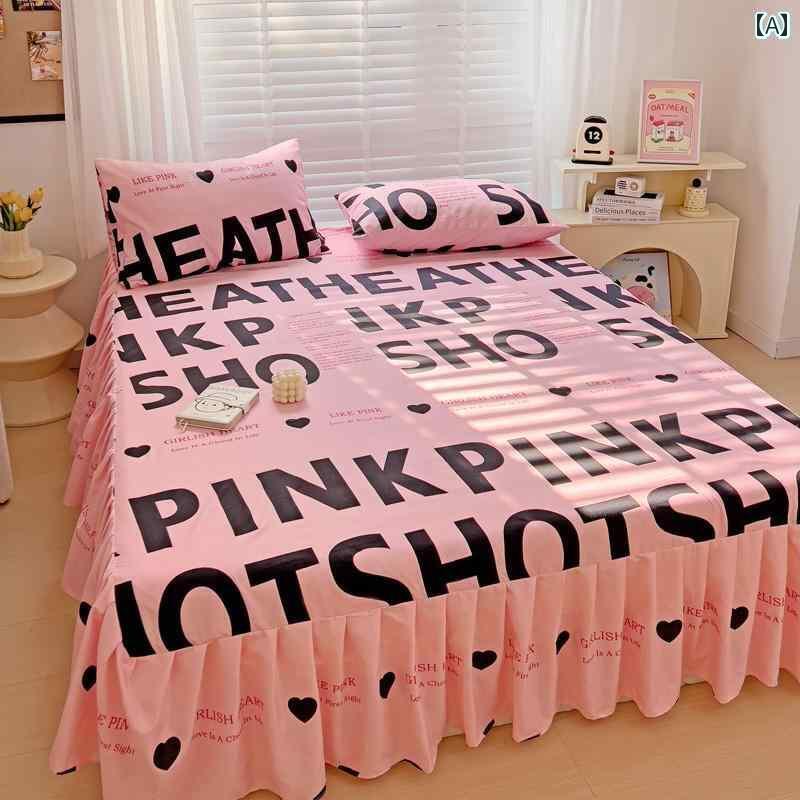 ベッド スカート カバー 小さい さわやか ベッド スカート ワンピース プリンセス スタイル 滑り止め シーツ ホーム ダブル 厚く サンディング レース ベッドスプレッド 3