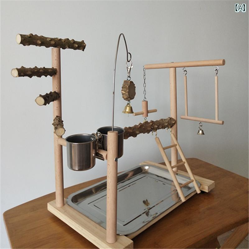 鳥かご ボックス 小鳥 Xuanfeng Xiaotai オウム 遊び場 おもちゃ 鳥の 巣 コショウ 木製 スタンド スイ..