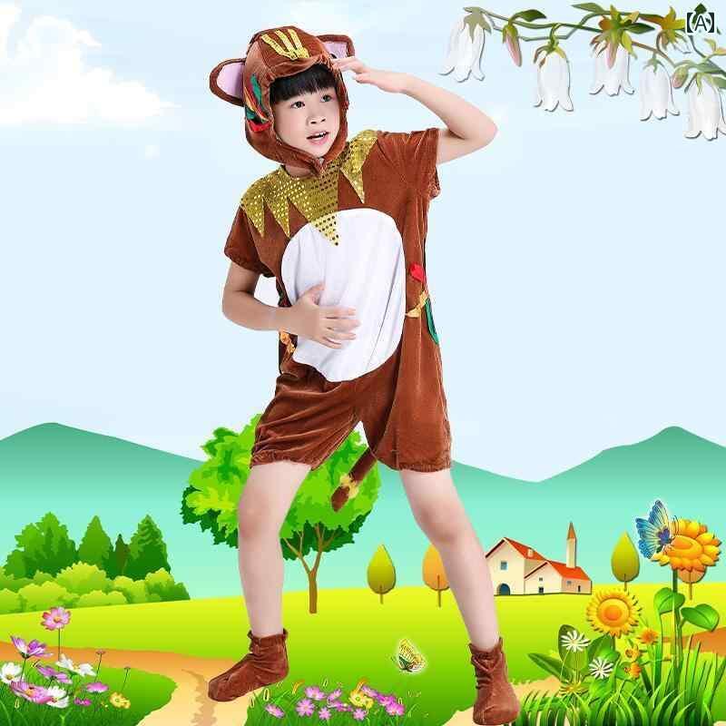 子供用 コスチューム 動物 子供の 日の 動物 コスチューム 幼稚園の パフォーマンス 猿 ライオン 小さ..
