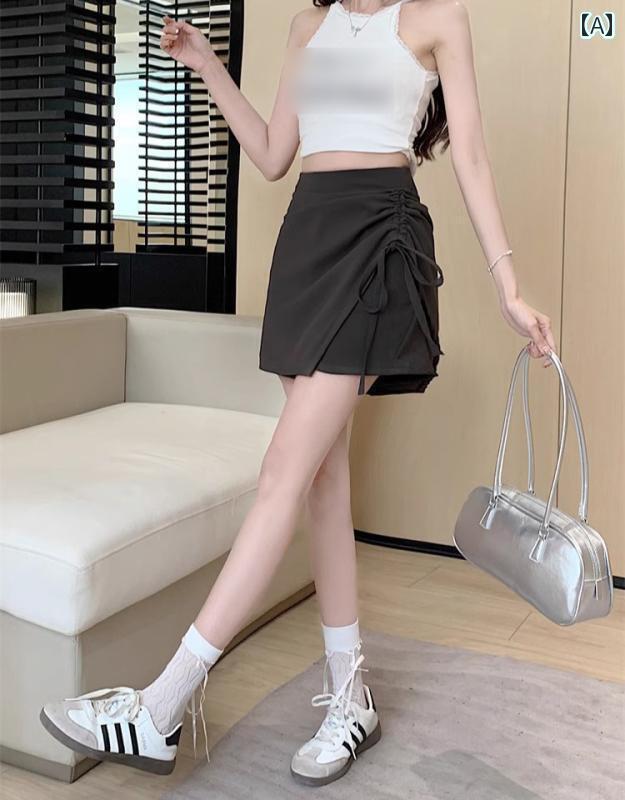 事務 スカート レディース 大きいサイズ 太め MM 不規則 黒 スカート 女性 夏 ハイウエスト スリム aライン パンツ 洋 ナシ型 ショート