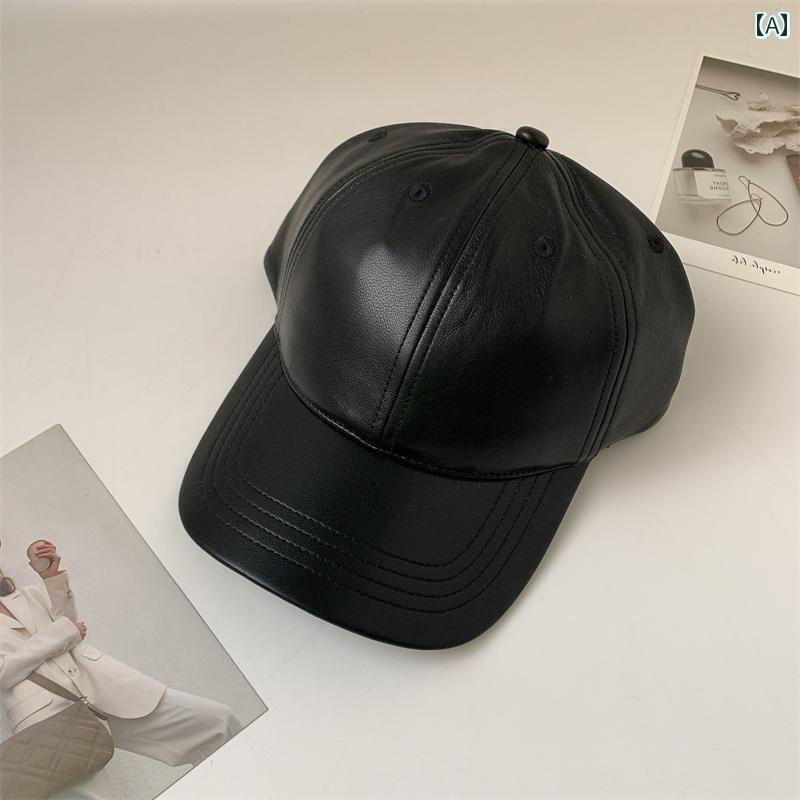 レディース ベースボール キャップ 野球帽 レディース 2024年 ハード トップ つば 広 アメリカン レザー ダックビル キャップ小 顔 大きい 頭囲 帽子 秋冬