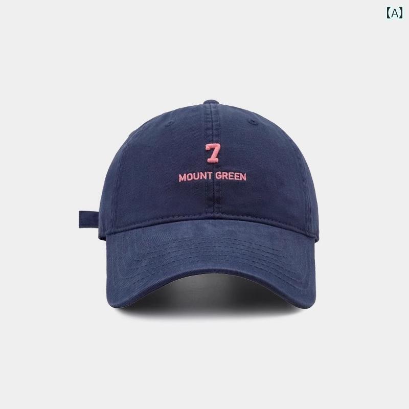 レディース ベースボール キャップ 韓国 シンプル 文字の 刺繍が 入った 野球帽。 女性用。 春用。 シ..