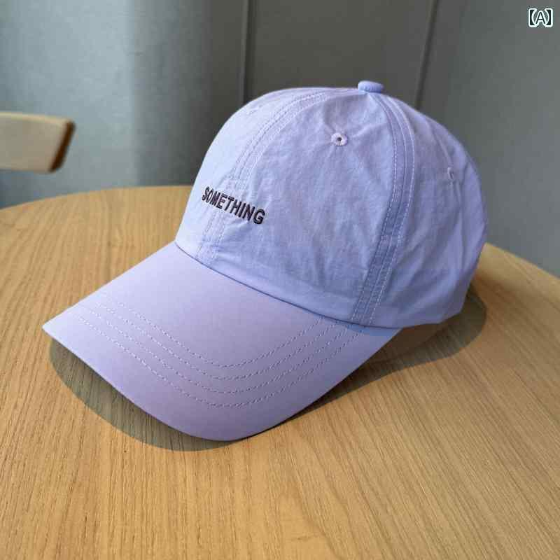 レディース ベースボール キャップ 25 紫色の シンプル 文字の 速乾の 野球帽 レディース 韓国 ファッ..