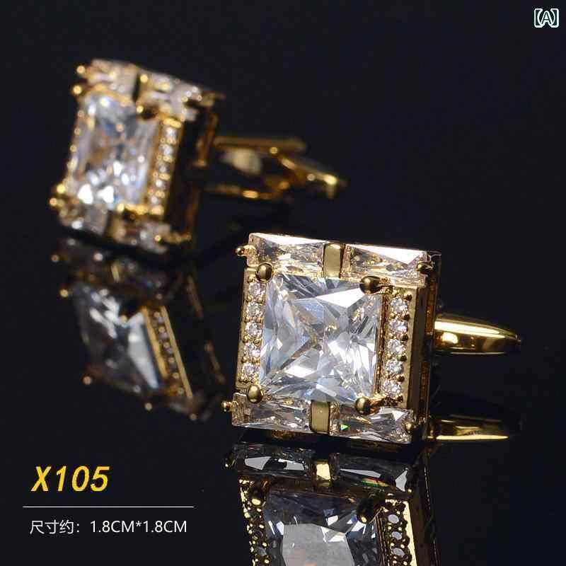 カフスボタン メンズ ワンポイント ロマンチックな ラインストーン 象嵌 フレンチ シャツ カフスボタン カフス ネイルビジネス メンズ ネイル ボタン メンズ...