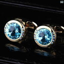 カフスボタン メンズ ワンポイント フレンチ シャツ スカイブルー クリスタル カフス カフ ネイル メンズ ビジネス ボタン メンズおよび レディース ギフト...