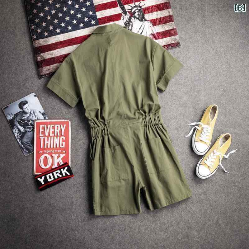 メンズ オーバーオール つなぎ 夏用 オーバー オール メンズ ゆったり 半袖 ジャンプスーツ 韓国 男女兼用 カジュアル ショート パンツ ワンピース