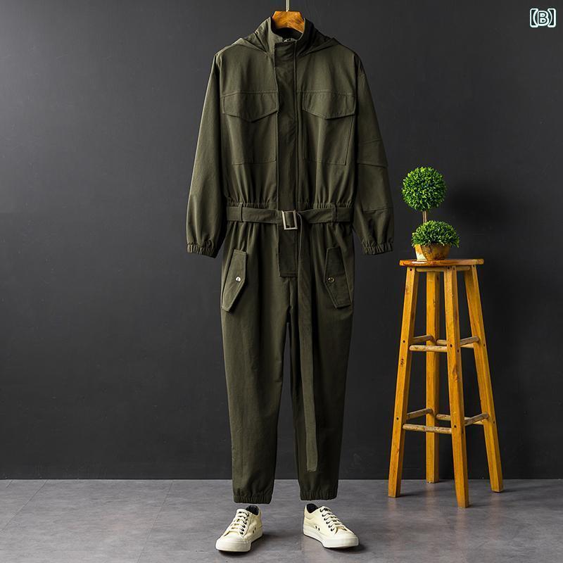 メンズ オーバーオール つなぎ ガウディと 同じ スーツ ゆったり フード付き ジャンプスーツ メンズ カジュアルウェア な レディースの ワークウェア ワンピース レギンス