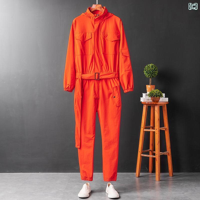 メンズ オーバーオール つなぎ ガウディと 同じ スーツ ゆったり フード付き ジャンプスーツ メンズ カジュアルウェア な レディースの ワークウェア ワンピース レギンス