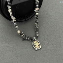 メンズ ネックレス チェーン 男性用 ビーチ 砕石 ネックレス 不規則 高級の アクセサリー レディースと アメリカ シンプル